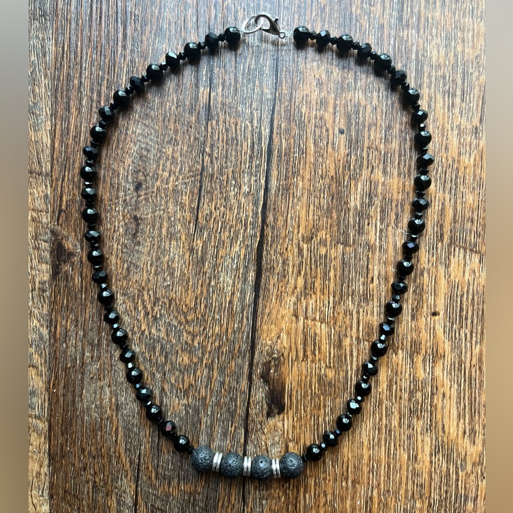 Lava bead essential oil necklace